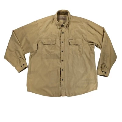 Camisa de gamuza North River Outfitters para hombre XL beige con botones informal manga larga Foto 1 de 4