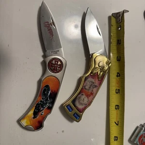 Lot of 2 Collector Motorcycle Pocket Knife - Picture 1 of 6