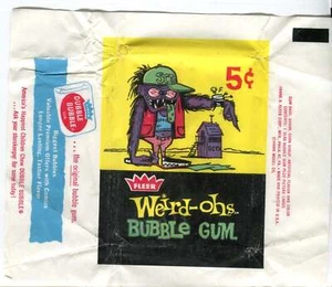 Weird-ohs 1966 Fleer Vintage 5 Cent Bubble Gum Trading Card Wrapper - Bild 1 von 2