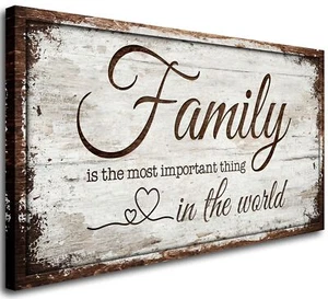 Family is Important Quotes Canvas Wall Art for Living Room|Family Wall Art|Fa... - Picture 1 of 7