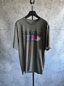 Fox Tech TruDri Racing T-Shirt Uomo Taglia L Maglietta Stampa Grafica Grande - Foto 1 di 15