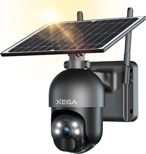 Xega 4G LTE Cellular Security Camera Outdoor Solar Camera, PTZ 360° View - Picture 1 of 8