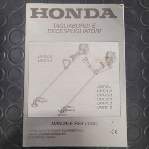 Manuale manual libretto manutenzione decespugliatore HONDA UMT 20 24 32 28 51 - Picture 1 of 2