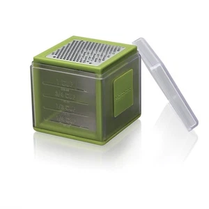 Microplane 3-in-1 Würfelreibe mit feinen, Band und groben Klingen, grün - Bild 1 von 2