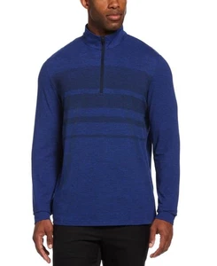 PGA Tour Men's Royal Heather Gradient Stripe 1/4-Zip Stretch Sweatshirt Size M - Picture 1 of 1