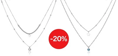 Collana donna doppio filo acciaio cuore stella Sagapo SAR04 SAR09 S'agapo - Immagine 1 di 2