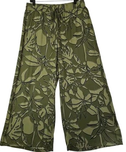 Pantalones de verano Adrianna Papell ~Mujer Talla L~ Geen Estampado Floral Pierna Ancha. - Imagen 1 de 11