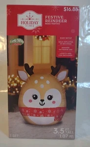 Holiday Time Festive Reindeer Airblow Inflatable 3.5 Feet NEW - Picture 1 of 5