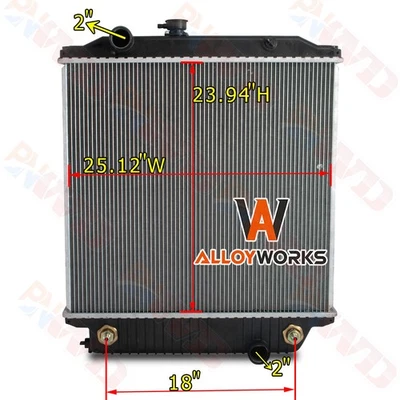 2 Row Radiator For 97-02 Freightliner MT35/ 99-02 MT55/ 1998 FLD112 FL112 MT45 Foto 1 de 4