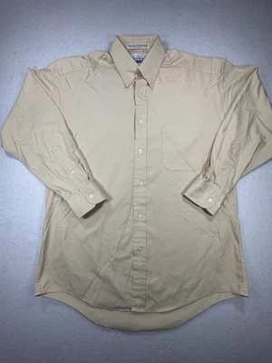 Camisa de Vestir ENRO Ultra Pinpoint Pima Oxford 15.5 32/33 Tostada Hecha en Taiwán R.O.C. Foto 1 de 4