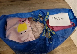 randvolle Ikea Tasche Kleidung, Kleiderpaket für Mädchen Gr. 110/116 - Bild 1 von 1