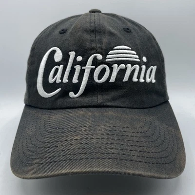 Volcom California Hat Adult Strapback Faded Black Baseball Dad Cap Cali Surfer - Image 1 of 4