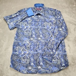 Luchiano Visconti Hemd Herren XL Paisley Langarm Knopfleiste elegant Freizeit - Bild 1 von 12