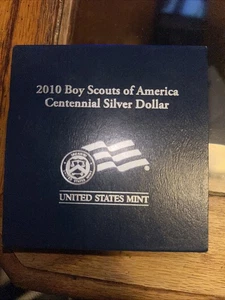 2010 P Boy Scouts of America Centennial Silver Dollar Proof Box & COA - Picture 1 of 4