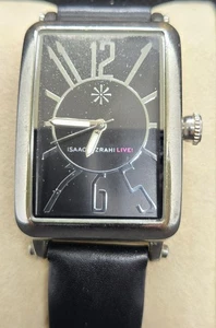 ISAAC MIZRAHI LIVE! Genuine Leather Quartz Analog Women's Watch New Battery... - Picture 1 of 5