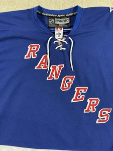 Vintage Reebok Edge Derek Stepan New York Rangers Hockey Jersey Blue Size 52 - Picture 1 of 7