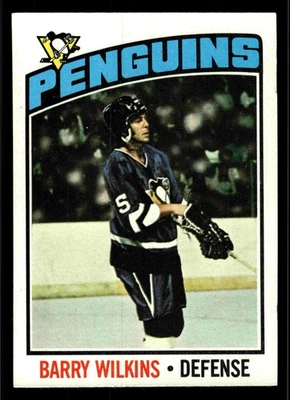 1976-77 Topps Barry Wilkins #102 - Pittsburgh Penguins - Image 1 of 2
