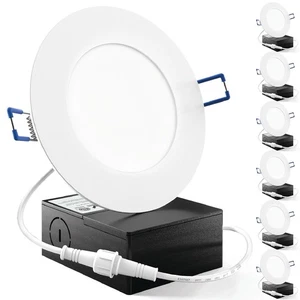 Sunco 6 Pack 4 Inch LED Recessed Lights, Slim Canless Ceiling Lighting, 650 L... - Picture 1 of 7