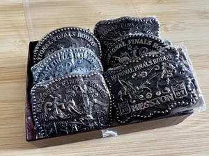 Menge 5 Hesston National Finals Rodeo Gürtelschnallen 1980’s Western Neu - Bild 1 von 9
