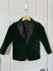Mage Male Suits for Boy Green Velvet 2 Pieces Size 6 - Picture 1 of 3
