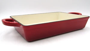 Crock Pot Artisan 13 Inch Enameled Heavy Cast Iron Lasagna Pan - Picture 1 of 9