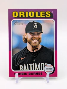 Corbin Burnes 2024 Topps Heritage High Number COLOR SWAP VARIATION SP Orioles - Picture 1 of 10