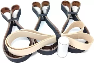 1X42 Knife Sharpening Belt Kit with Super Strop Leather Honing Belt & 15 Pack of - Picture 1 of 2