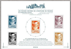 France 2024 14th cent foundation Sainte Croix Abbey POITIERS radegonde ms5v mnh - Picture 1 of 1