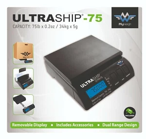 My Weigh Ultraship 75 digitale Post-Paketwaage 75 Pfund x 0,2 Unzen/34 kg x 5 g - Bild 1 von 5