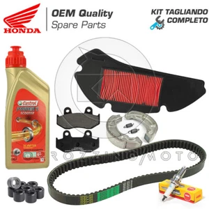 KIT TAGLIANDO HONDA SH 125/150 2006-2007 OLIO CANDELA CINGHIA PASTIGLIE GANASCE - Foto 1 di 3