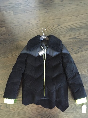 Alexander Wang tampone invernale in pelliccia pelle taglia 2 originale $2195 nuovo con etichette