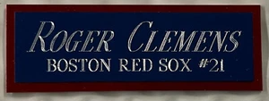 ESTUCHE CUBO DE EXHIBICIÓN DE BÉISBOL ROGER CLEMENS RED SOX PLACA DE IDENTIFICACIÓN FO AUTOGRAFIADA FIRMADA - Imagen 1 de 5