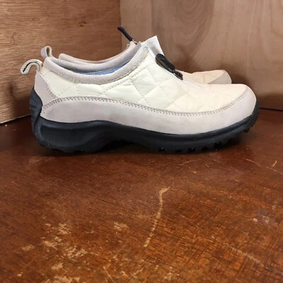 Zapato sin cordones deportivo Lands End acolchado para senderismo talla 6 B blanco marfil Foto 1 de 4