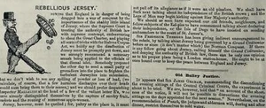 JERSEY REBELDE CON ESTAMPADO VICTORIANO ANTIGUO C1844 E IMPERTINENCIA DE ISLA EN MAL ESTADO - Imagen 1 de 2