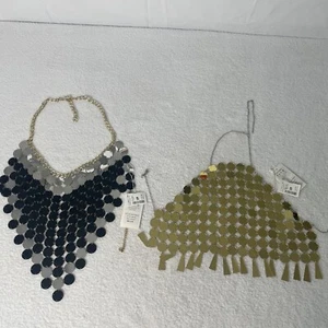 2 Queen Mania Sequin Halter Tops / Size S. / Free Shipping! - Picture 1 of 14