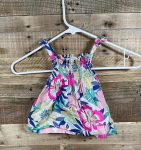 Carter’s Tank Top Island Floral Girls 18 Months Sleeveless Stretch Cotton Shirt - Picture 1 of 3