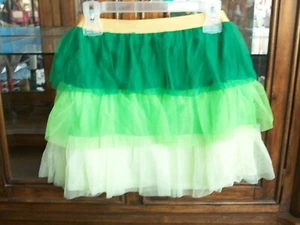 Way To Celebrate Girls Layered Greens Mesh Skirt Pick Size (a12) - Picture 1 of 2