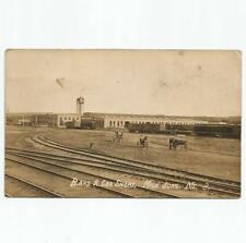 Antique Real Photo Postcard View of Bangor & Aroostook Railroad Shops Milo Maine