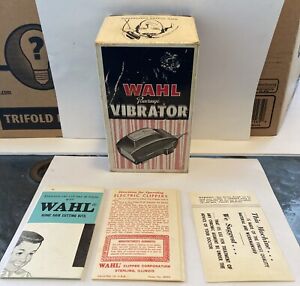 Wahl Electric Barber Shop BOX ONLY Hand Massager Vibrator VTG.  w/Paperwork