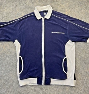 Rocawear Men’s Blue Velour Track Jacket XXXL Full Zip Long Sleeve VTG Y2K 3XL - Picture 1 of 6