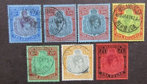 BERMUDA - SUPERB USED COLLECTION OF GV1 KEY PLATE DEFINITIVES 2/ - £1 - Picture 1 of 1