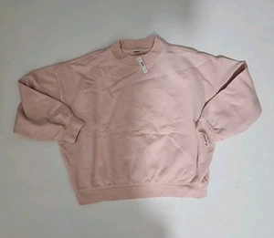 Relaxed Mockneck Sweatshirt Madewell Style NU776 Größe Medium hellrosa 98 $ - Bild 1 von 4