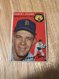 1954 Topps - Harvey Kuenn #25 White Back (RC) - creased - Picture 1 of 2