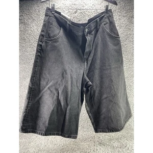 H&M Men’s Super Baggy Fit Denim Shorts Size 36 Black Color New With Tags - Picture 1 of 9
