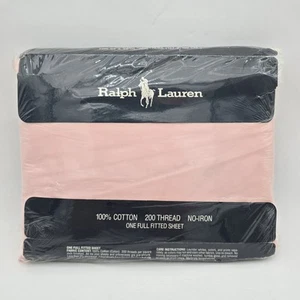 Ralph Lauren Full Fitted Sheet light pink new unopened vintage Home Collection - Picture 1 of 11