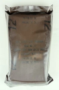 USGI 1987 Meal Ready To Eat MRE Menu 12 Ground Beef w/ Spiced Sauce - Picture 1 of 3