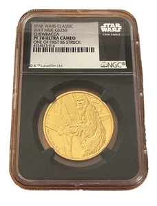Niue 2017 Gold 1 oz $250 NGC PF70UC Star Wars Chewbacca - Picture 1 of 2