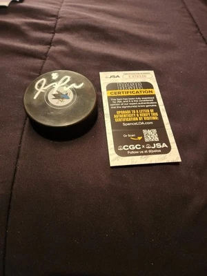 Шайба с автографом Джо Павелски из San Jose Sharks с сертификатом JSA - Изображение 1 из 2