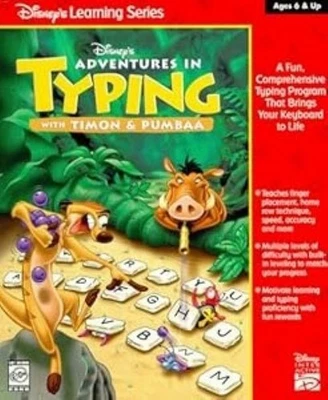 Disney's Typing With Timon & Pumbaa Pc New Cd Rom Sealed In Paper Sleeve XP - Image 1 of 3