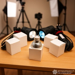 Tabletop Photo Light Set 120V | Dual Lamps w/ 4 Extra Bulbs | Photography Studio - Picture 1 of 9